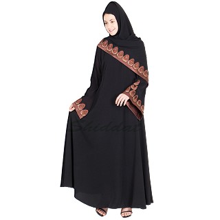 Nida niqab- areal shape with hand embroidery work